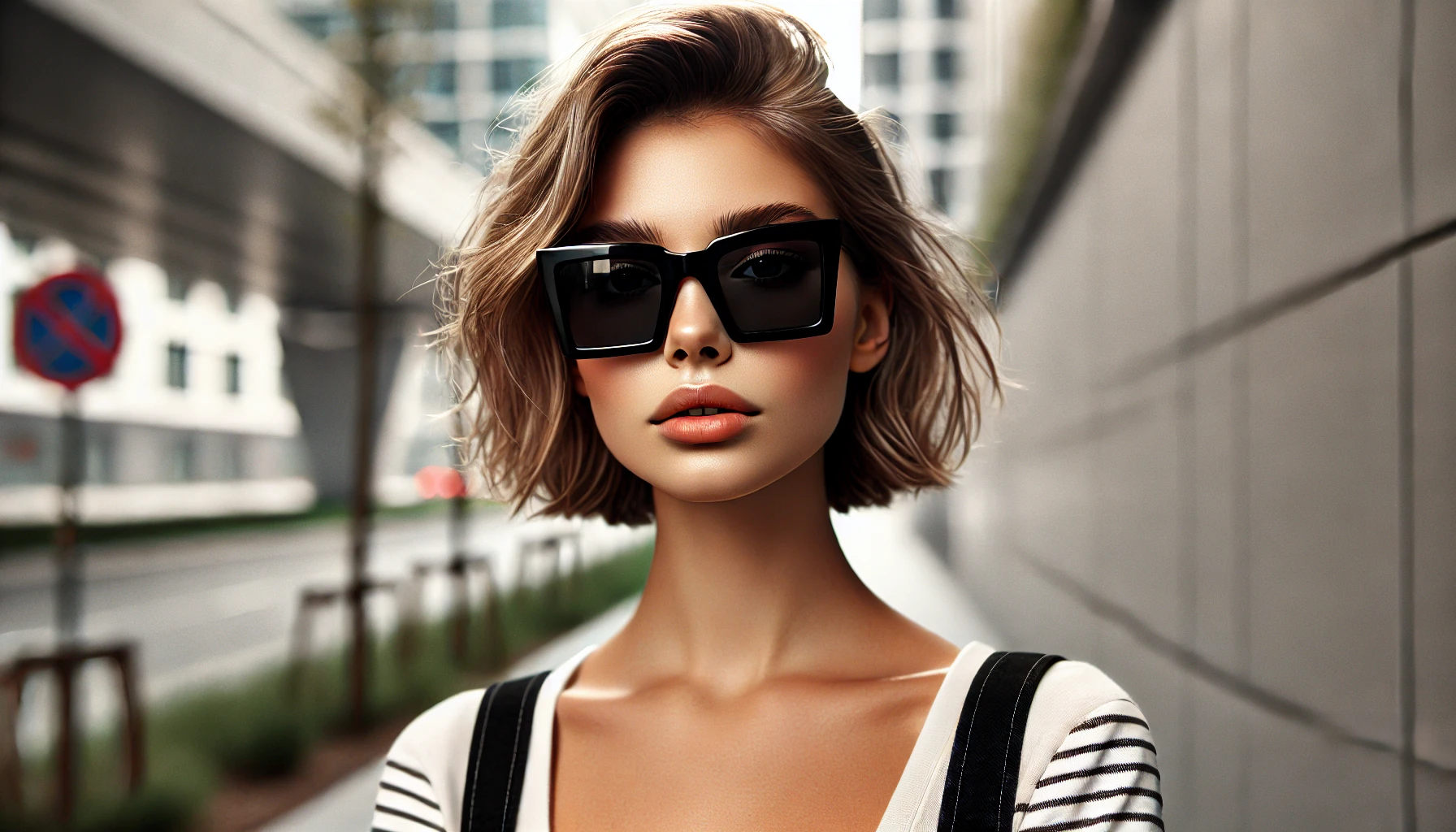 Óculos De Sol Quadrado Feminino Acetato Preto São Paulo SP